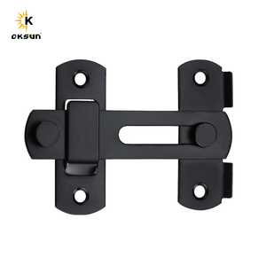 Oksun Black Solid Stainless Steel <strong>Fence</strong> <strong>Gate</strong> <strong>Latch</strong> Heavy Duty Barn Door Flip <strong>Hardware</strong> Modern Design Farmhouse Accessories - Product Image 1