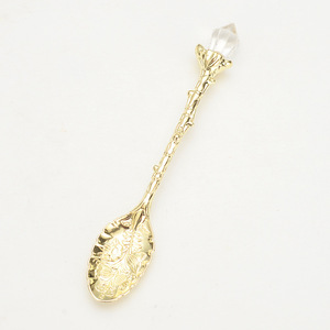 Vintage Zinc Alloy Coffee Spoon Acrylic <strong>Crystal</strong> Handle Elegant Dessert Tea Spoon European Style Flatware Home Restaurant - Product Image 3