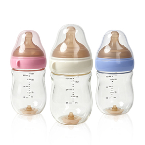 Bouteille d'alimentation <span class=keywords><strong>anti</strong></span>-<span class=keywords><strong>colique</strong></span> à large ouverture de 160 ml/240 ml, <span class=keywords><strong>biberon</strong></span> en <span class=keywords><strong>verre</strong></span> avec tétine pour bébés et tout-petits - Product Image 1