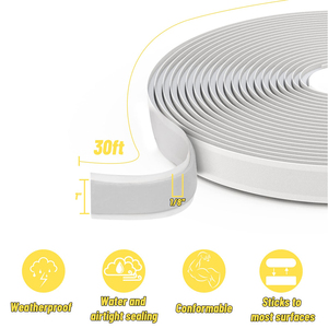 Roof Patching RV Window Fita de selagem impermeável Fita butílica branca Putty <span class=keywords><strong>Tape</strong></span> Bulk EPDM Butyl Rubber Caulk <span class=keywords><strong>Tape</strong></span> Roll - Product Image 2