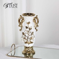 Vases en céramique électroplaqués de style européen V283/V284 pour la décoration intérieure et l'art décoratif
