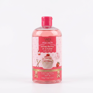 Collection de produits de bain parfumés YASS - Gel douche et bain à la fraise et à la crème OEM/ODM - Product Image 1
