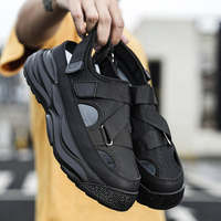 Sandales d'été pour hommes en maille, plateforme tendance, antidérapantes, chaussures de plage décontractées, mules de marche de luxe pour homme, chaussures de sport d'extérieur