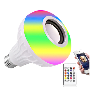 Ampoule intelligente LED, E27, 6/12W, RGB, haut-parleur, lecteur de musique, lampe de décoration pour la maison, fête - Product Image 1