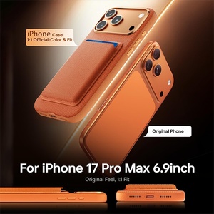 Coque de téléphone tissée technologique Business pour iPhone 17 16 15 14 13 12 Pro Max 17 Air avec porte-cartes magnétique et protection antichoc - Product Image 5
