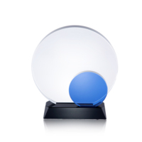 Großhandel RUND BLAU KRISTALL Trophäe für Souvenir