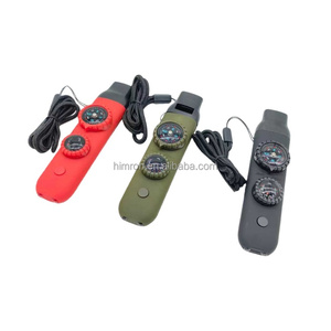 Silbato de supervivencia con brújula, silbato de supervivencia portátil iluminado con LED, equipo de seguridad para mujeres y hombres con termómetro y cordón - Product Image 2