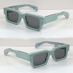 Chất lượng cao biểu tượng tùy chỉnh sang trọng dày vuông hình chữ nhật Kính mát cho nam giới phụ nữ cổ điển phân cực Acetate Đỏ <span class=keywords><strong>Polycarbonate</strong></span> - Product Image 4