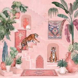 Tapete <span class=keywords><strong>de</strong></span> Mahjong Tropical con Diseño <span class=keywords><strong>de</strong></span> Tigre Rosa, Impresión HD, Tapete <span class=keywords><strong>de</strong></span> Goma Antideslizante, Enrollable, Entrega Rápida, para <span class=keywords><strong>Juegos</strong></span> <span class=keywords><strong>de</strong></span> <span class=keywords><strong>Mesa</strong></span>, Regalo - Product Image 1