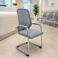 Chaise de bureau exécutive confortable en forme d'arche, chaises de formation en maille pour bureau et salle d'attente