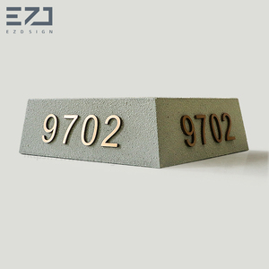 Panneau directionnel extérieur en pierre calcaire pour motel personnalisé <span class=keywords><strong>Apt</strong></span> Building Door Panneau mural d'angle double face pour numéro de chambre d'hôtel - Product Image 2