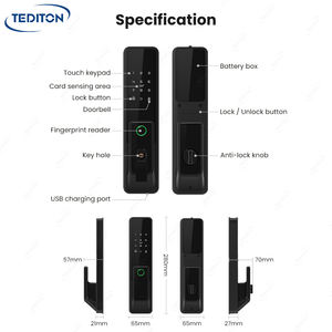Cerradura Inteligente para Puerta <span class=keywords><strong>Exterior</strong></span> de Madera con Control Remoto Tuya, Cerradura de Embutir Israelí/Rusa, Totalmente Automática, para el Hogar - Product Image 6