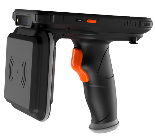 Portable RFID Handheld Reader Android 10.0 Long Range UHF Scanner IP66 Waterproof for Construction Site Asset Tracking