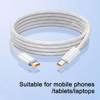 Kabel pengisi daya USB Tipe C, jaket TPE kepang 1M 60W, kabel pengisi daya USB Tipe C UNTUK iPhone Android komputer 5V 3A pengisian cepat