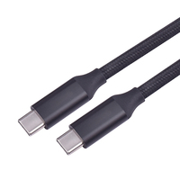 Cable de Datos Tipo C 3.2 Gen2 20Gbps 4K 240W 5A 3.1 Carga Rápida, Cable USB C a USB C de Nailon Trenzado Personalizado de Fábrica, 1m 2m 3m