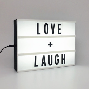 A4 size DIY LED letter lamp cinema light box with symbles