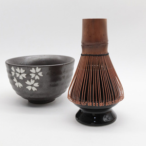 กล่องใส่ตะกร้อผสมแป้งไม้ไผ่แบบเก่ารมควันของ Newell ดีไซน์ใหม่พร้อมโถพลาสติกสำหรับมัทฉะ - Product Image 6