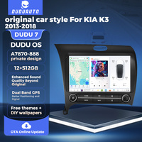 DUDUAUTO UIS7870 Radio de coche 2K UHD GPS de doble banda Multimedia Android CarPlay para Kia Cerato 3 K3 Forte 2013 2014 2015 2016 - 2018