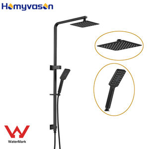 Ensemble de douche combiné complet en laiton noir moderne australien standard robinet en or pommeau de salle de bain colonne de douche ensemble de robinet - Product Image 1