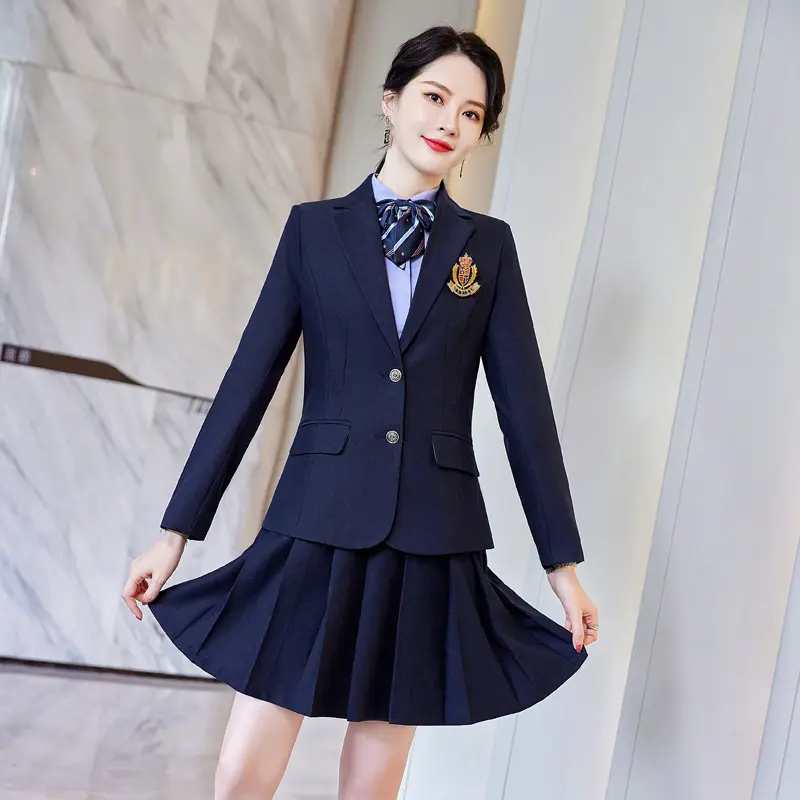 formal business coat with skirt suit set style school uniform design for girls