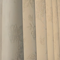 Cortina translúcida de jacquard floral con diseño de mariposas francesas, directa de fábrica, que filtra la luz y ofrece privacidad, para dormitorio o sala de estar.