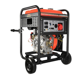 220V 380V 8.5KW Portable Generator 498cc Start With EU <b>Socket</b> & Wheels 12V Output - Product Image 4