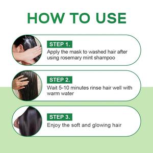 Natural Deep Conditioning <b>Hair</b> Regrowth Treatment Cream Masque Rosemary Mint Strengthening Anti <b>Hair</b> Loss <b>Hair</b> Mask - Product Image 6