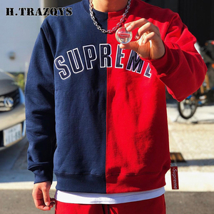 Venta al por mayor cuello redondo logotipo impreso personalizado hombres dos tono sudadera - Product Image 4