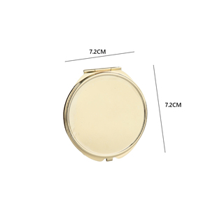 New Ultra Thin Portable Travel Daily 1X/2X <strong>Magnifying</strong> Glass Round Sliver Gold Compact Makeup Folding Round Metal <strong>Mirrors</strong> - Product Image 3