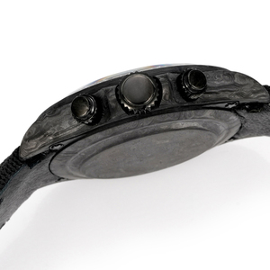 Montre de sport de luxe en fibre de carbone noire pure, cadran à aiguilles, bracelet 20 mm – Multifonctionnelle, inspirée des pilotes de course - Product Image 4