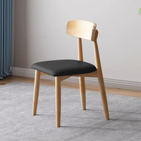 Chaise de salle à manger en bois massif, style nordique moderne et épuré, ton crème, avec dossier à tenons, pour la maison et les restaurants, chaise décontractée