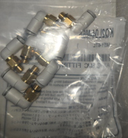 Kq2l04-m6a Fitting Short Swivel Elbow 4mm Tube Od M6 X 1mm Male Paket 8 buah Baru, Asli, Tersedia, dengan Garansi Satu Tahun