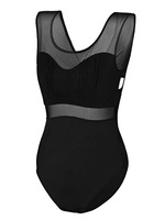 Combinaison de danse de ballet en nylon pour femmes, dos en filet, design torsadé à fleurs, vêtements de danse chinoise, gymnastique, vente en gros