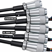 Conector Circular Macho de 9 Pines WS16 para Aviación, Ensamblaje de Cable IP68 Impermeable, Carcasa Metálica con Bloqueo de Rosca, Chapado en Oro, Industrial