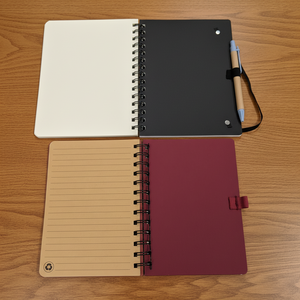 สมุดโน้ตขายส่งจากโรงงานพร้อมกระดาษรีไซเคิลด้านใน ขายดี สมุดโน้ตแบบสันห่วง 80 แผ่น เครื่องเขียนแบบกำหนดเองได้ - Product Image 6