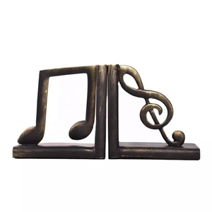 OEM Kreatif Modern Furnitur Ruang Tamu Resin Musik Lirik Bookends Dekorasi Rumah Musik Mencatat Bookend - Product Image 1