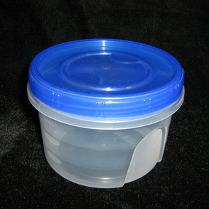 Food Storage Container Round Transparent With <b>Clip</b> On Lid For Kitchen Use 300Ml Capacity - Product Image 2