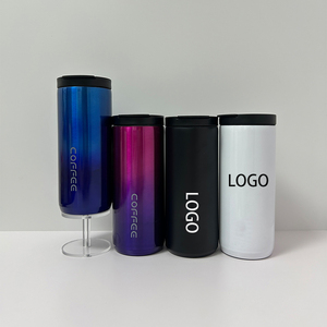 มีสินค้าในสต็อก แก้วกาแฟสแตนเลสสองชั้น ขนาด 17 ออนซ์ 500 มล. สีไล่ระดับ พิมพ์โลโก้ได้ตามต้องการ - Product Image 1