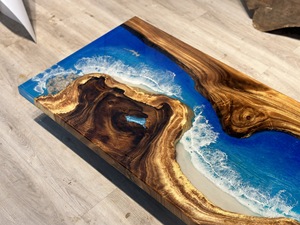 Chất lượng cao Rắn gỗ và nhựa Epoxy bảng đầu với mịn đánh bóng kết thúc cho bàn ăn cà phê Bar và phòng hội nghị - Product Image 5