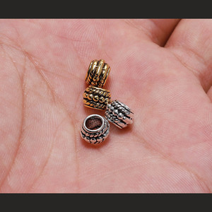 Metal <b>Beads</b> 8mm Round Spacer <b>Beads</b> <b>Silver</b> And Gold Mixed Colors For Bracelet Making Plated Metal Jewelry Accessories - Product Image 2