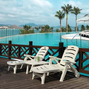 Folding Adjustable Plastic Outdoor Furniture chair Sunbed Lounger Beach chair
