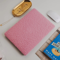 Étui en peluche moelleux rose pour Macbook Pro 13 M1 pro 14 pouces 15 16 Touch Bar Retina Air 13.6 M3 pouces étui rigide pour ordinateur portable Macbook