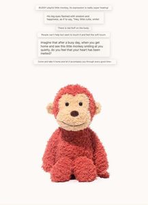 Unisex süper yumuşak PP pamuk dolum maymun serisi dolması hayvan oyuncak ODM OEM özelleştirme için sevimli stres giderici peluş oyuncak - Product Image 5