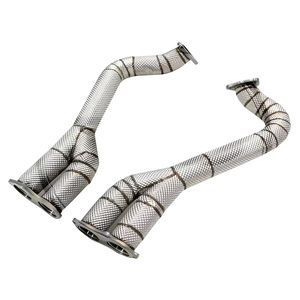 Tuyaux de liaison en acier inoxydable pour Porsche <span class=keywords><strong>718</strong></span> GT4/<span class=keywords><strong>GTS</strong></span>/Spyder <span class=keywords><strong>2020</strong></span>+ Système d'échappement Bouclier thermique Downpipe 1,5 mm d'épaisseur - Product Image 3