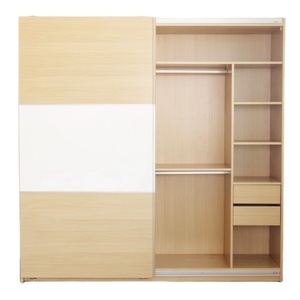 Système d'armoire à portes coulissantes Armoire en bois pour chambre Armoire moderne pour chambre Garde-robe bon marché Cloest - Product Image 1