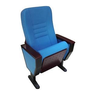 Silla de Teatro Tapizada en Azul con Reposabrazos para Auditorio y Estadio - Product Image 5