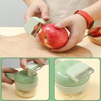 2023 Hete Verkopende Elektrische Groentesnijder Snijmachine Hakselset 4 In 1 Multifunctionele Plastic Automatische Handheld Multifunctionele