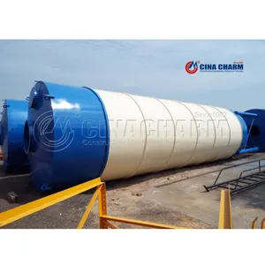 Nova Chegada 150T móvel horizontal cimento silo cimento silo filtro de ar 150ton cimento silo preço Para melhorar a eficiência