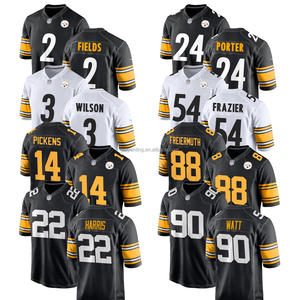 Steelers 2025เครื่องแบบทีมพิตต์สเบิร์กของผู้ชายใหม่เสื้อเจอร์ซีย์ฟุตบอลอเมริกันเสื้อปักโลโก้ชุดเยาวชนเด็ก - Product Image 1