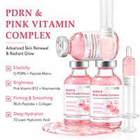ATOANY 40ml Soin du visage raffermissant hydratant Ampoule PDRN Complexe de vitamines rose Sérum facial pour la récupération de la peau et un éclat radieux